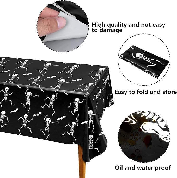 Iceyyyy 6 Packs Disposable Halloween Tablecloth - Image 3