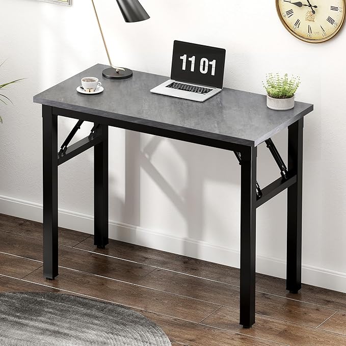 Need Small Folding Computer Desk, 31.5 Inch Writing Table, Sturdy Foldable Desk - Image 4