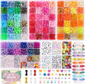 QUEFE 4900pcs Pony Beads Kandi Bracelet Kit, Friendship Bracelet Making Kit by QUEFE