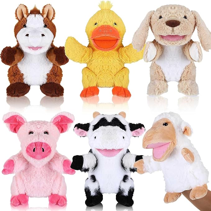 Liliful 6 Pieces Animal Hand Puppets Kids Hand Puppets by Liliful
