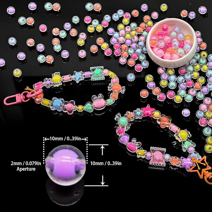 200+ pcs Candy Bulk Assorted Cute Kandi Beads - Image 2