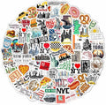 BulbaCraft 100Pcs New York Stickers by BulbaCraft