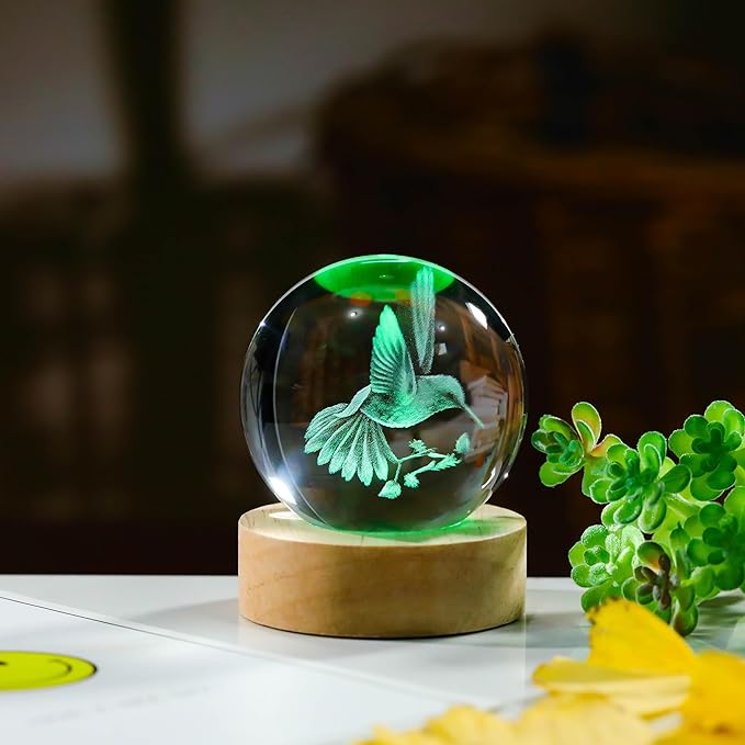 3D Hummingbird Crystal Ball 60mm - Image 5