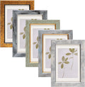 Fixwal 4x6 Picture Frame Set of 5, Vintage Photo Frame, Rustic Retro Picture by Fixwal