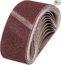 HARFINGTON 4 x 24 Inch Sanding Belts, 10 Pcs 36 Grits Aluminum Oxide Abrasive Belt Sander File Belt for Woodworking, Metal Polishing, Knife Sharpener