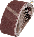 HARFINGTON 4 x 24 Inch Sanding Belts, 6 Pcs 36 Grits Aluminum Oxide Abrasive Belt Sander File Belt for Woodworking, Metal Polishing, Knife Sharpener