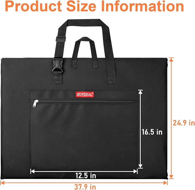 GOTIDEAL Large Art Portfolio Bag, 24x36 Inches Waterproof Art Portfolio Case - Image 2