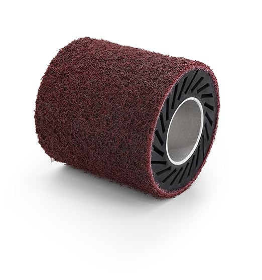 CS Unitec | 42011 | PTX Fleece - Nonwoven Sleeve. 180 Grit, 3-1/2" Diameter x 4" Width, Pack of 4 - Made in Germany