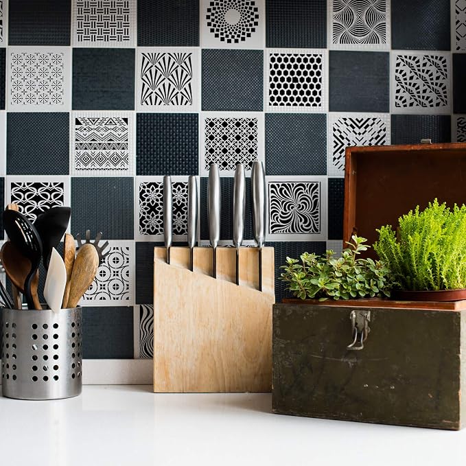 40 Pieces Geometric Stencils Painting Templates - Image 6