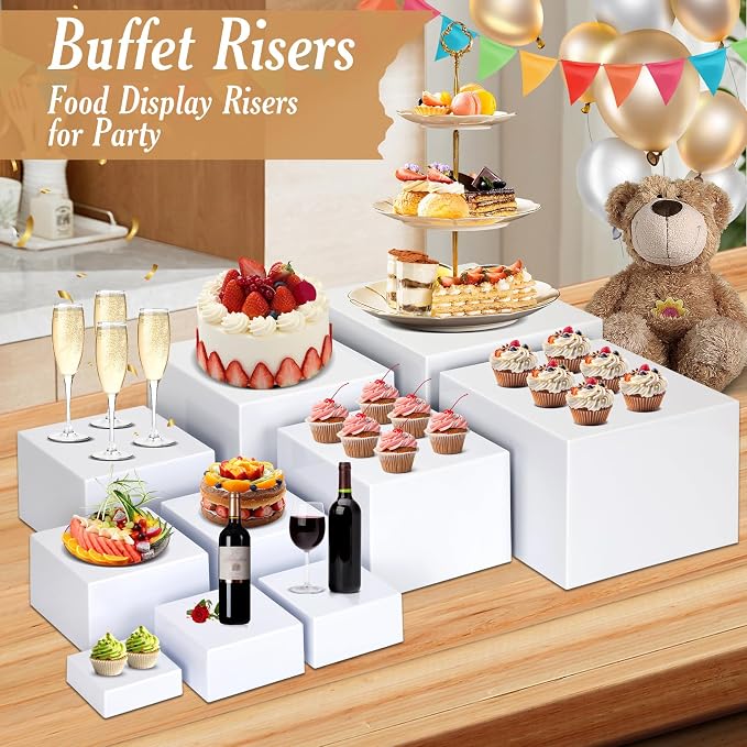 10 PCS Buffet Risers, Large Food Risers - Image 3