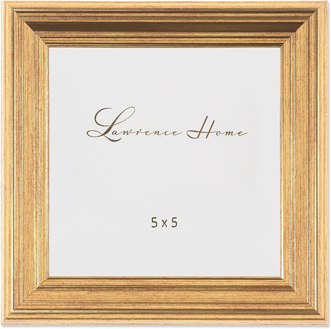 Lawrence Frames 5"L x 5"W Sutter Burnished Gold Picture Frame by LawrenceFrames