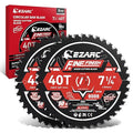 EZARC 7-1/4 Inch Circular Saw Blades 40T - FINE Finish Wood Cutting Blade, Ultra-Thin 1.5mm Kerf, Non-Stick Coating, 2 Pack