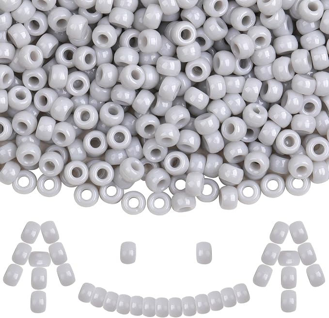 Plastic Pony Beads, for Bracelet, Hair Braiding, Friendship Bracelets, Jewelry by KAKW