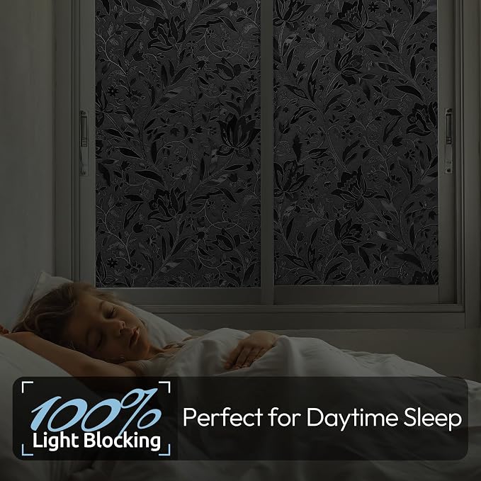 rabbitgoo Total Blackout Window Film, 29.5" x 78.7" | Sun Blocking Light Blocker - Image 2