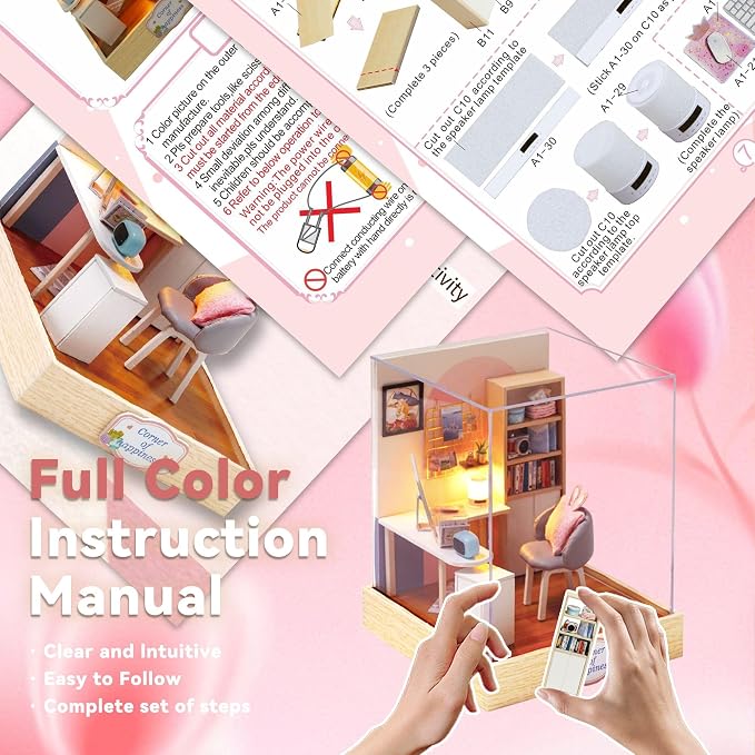 Flever Dollhouse Miniature DIY House Kit Creative Room - Image 7