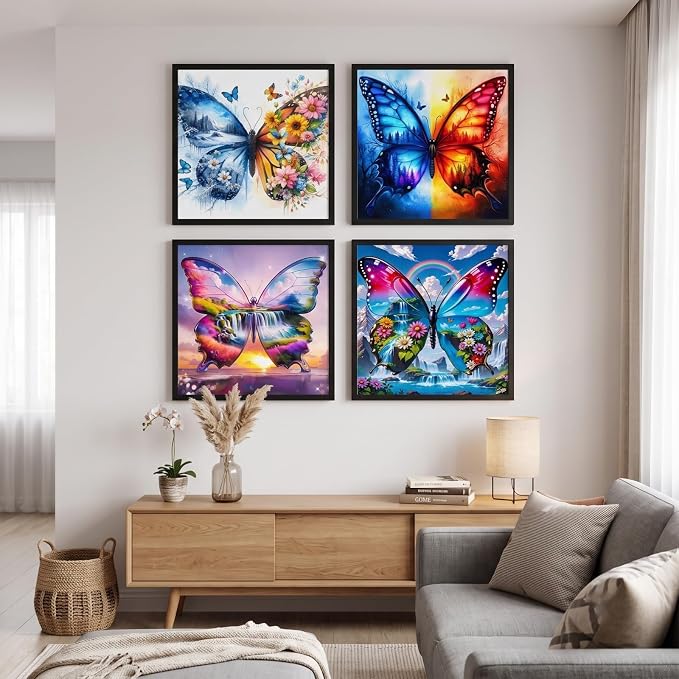4 Pack 5D Butterfly Diamond Painting Kits - Image 6