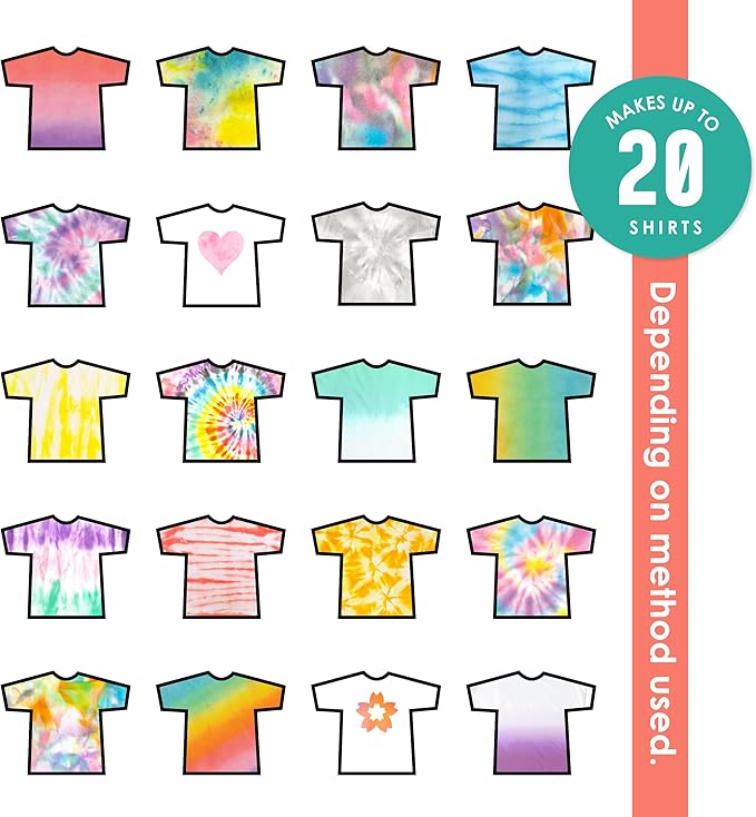 SEI 8 Pack Playful Pastel Tie Dye Spray Kit, Tye Dye Kits - Image 4