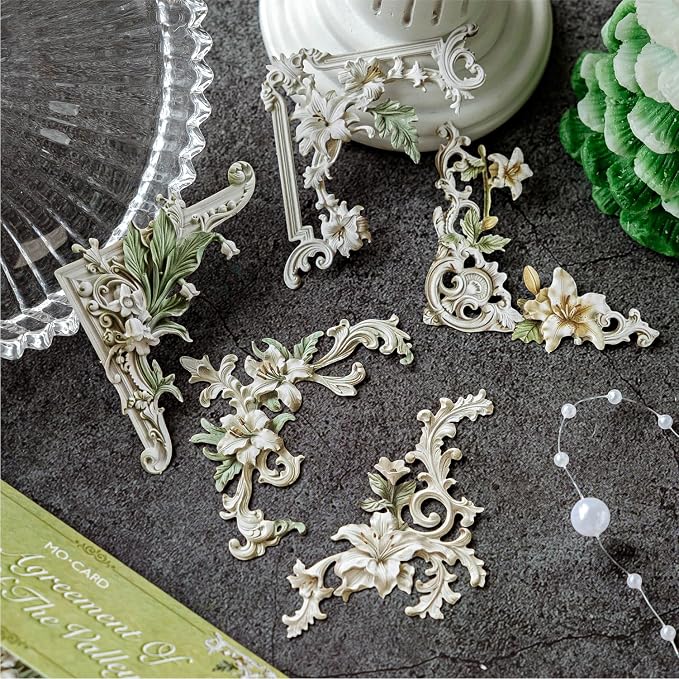 Thick Baroque Embossed Paper Corner Embellishments - Image 8