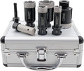 SHDIATOOL 7-Piece Diamond Hole Saw Kit for Porcelain Tile Ceramic Marble Brick Vacuum Brazed Core Drill Bits Set(A85458K2)