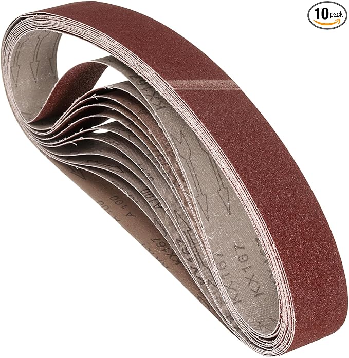 10 Pcs Sanding Belts 2 x 42 Inch 100 Grit Aluminum Oxide Abrasive Sandpaper for Belt Sander Metal Grinding Wood Working Weld Rust Removal