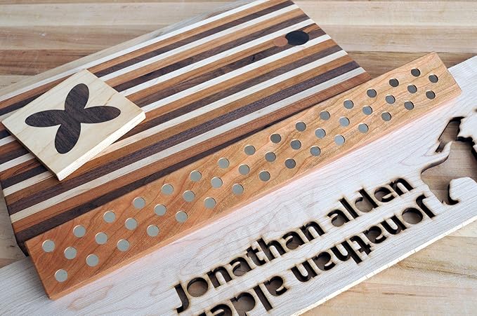 Magnetic Wooden Knife Bar Holder Strip, Cherry or Walnut, 12, 16, 20, or 24 Inch (24 Inch, Cherry)