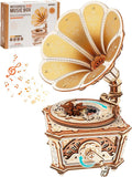 ROKR 3D Wooden Puzzles for Adults, Diva Phonograph Music Box Mechanical Model by ROKR-InterestingSmartPuzzleToys