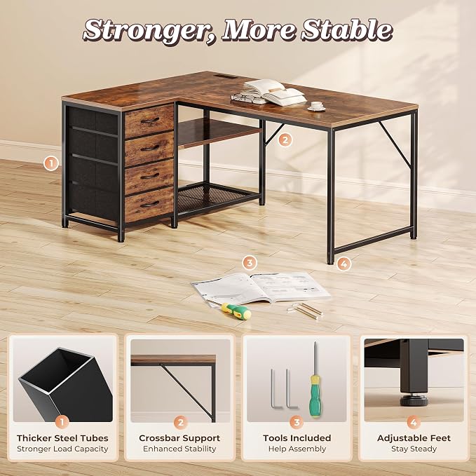 PRAISUN 43.3" Small Computer Desk - Image 8