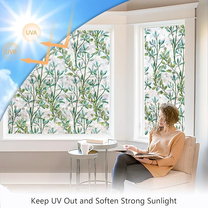 LEMON CLOUD Window Privacy Film, Stained Glass Window Film, Decorative Rainbow - Image 4