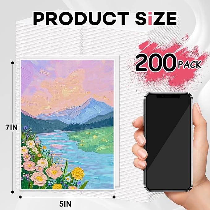 ESRICH 200 Pack 5x7 Inch Small Canvases - Image 2