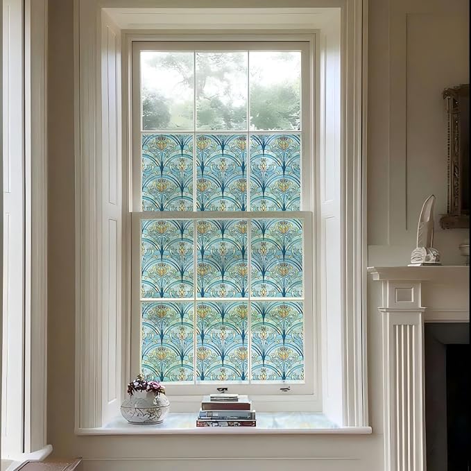 3D Vintage Stained Glass Window Film by ChicSkin