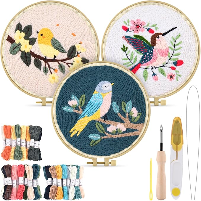 TINDTOP Punch Needle Kits, Panda Punch Embroidery Kits by TINDTOP