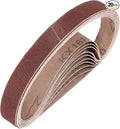 HARFINGTON 1/2 x 24 Inch Sanding Belts, 20 Pcs 120 Grit Aluminum Oxide Abrasive Belt Sander File Belt for Woodworking, Metal Polishing, Knife Sharpener