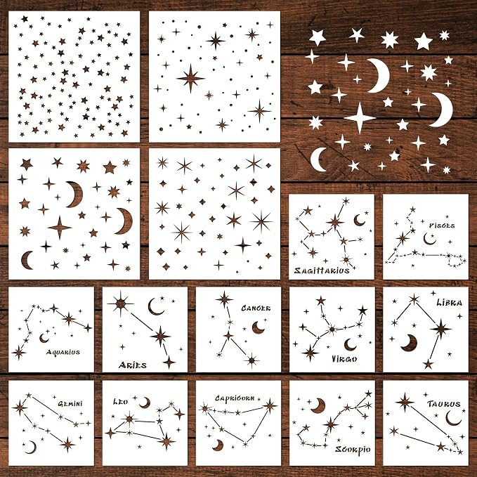 Keluna Star Stencils for Wall Decor - Image 2