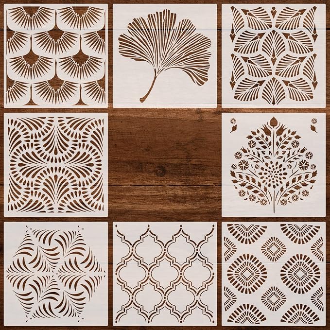 12 Inch Large Geometric Stencils by CZONG
