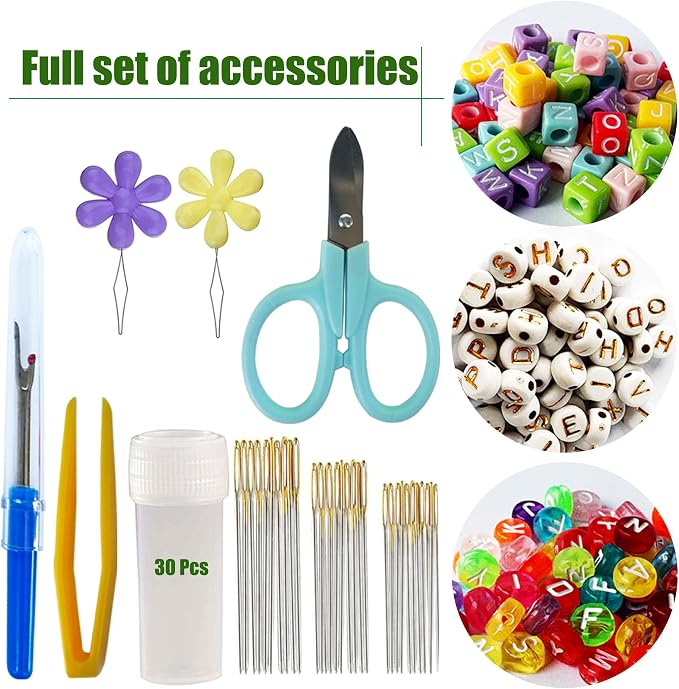 400+Pcs String Bracelet Making Kit, Friendship Bracelet String Kit - Image 5