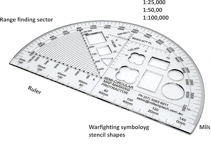 Map Marking Protractors