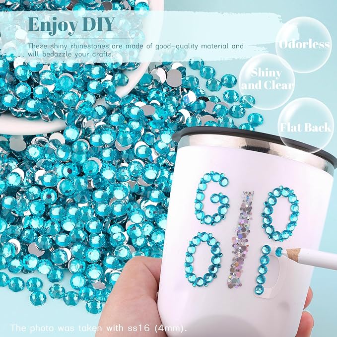 6000PCS 4mm Resin Rhinestones Bulk - Image 4