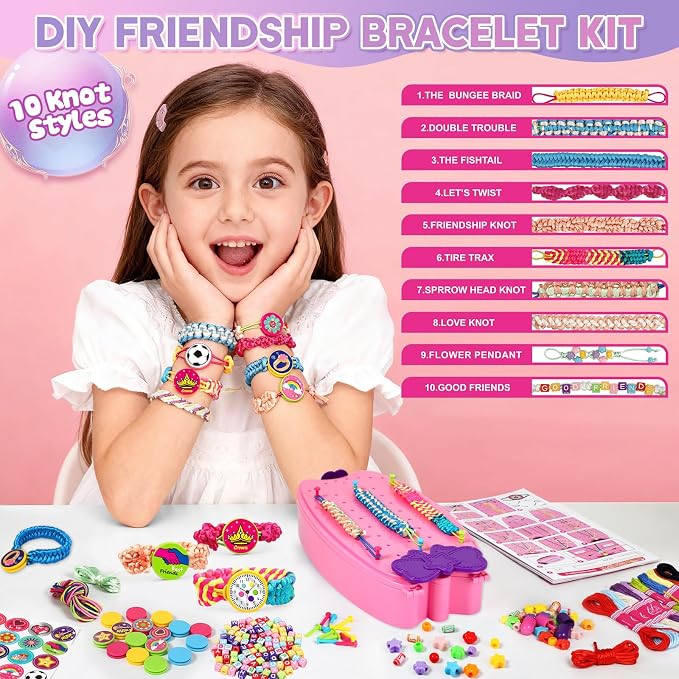 OCHIDO 2 in 1 Friendship Bracelet Kit, Bracelet Making Kit - Image 2
