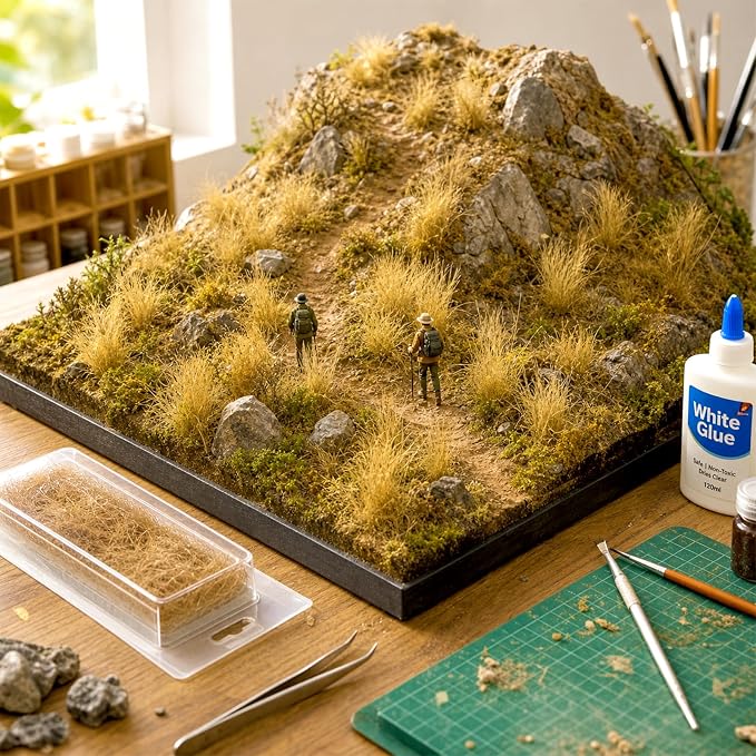 Simulation Grass Miniature Static Grass Model Grass Tufts Railway Artificial - Image 4