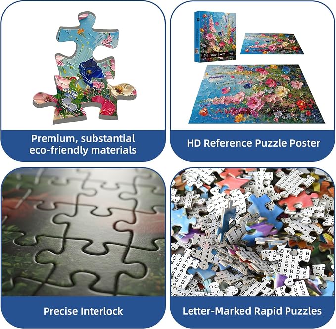 Wildflower Meadow Puzzles for Adults 1000 Pieces, Impossible Hard Difficult - Image 7
