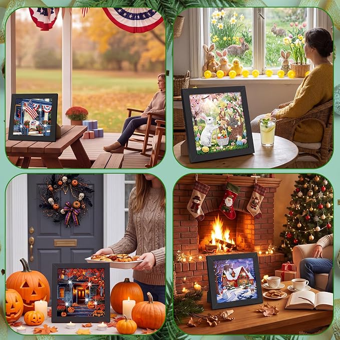 Trandraft 13 Pcs Seasonal Scenery Small Diamond Art Kits - Image 5