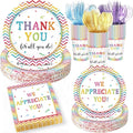 Pickmesh 400 Pcs Thank You Party Plates and Napkin Decoration We Appreciate You by Pickmesh