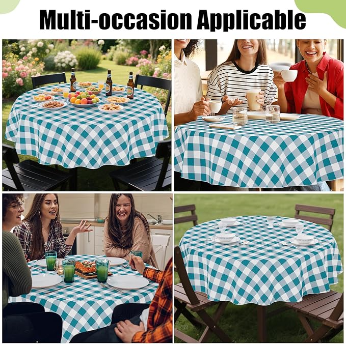 Smiry Plastic Table Cloth, Waterproof Vinyl Tablecloth - Image 6
