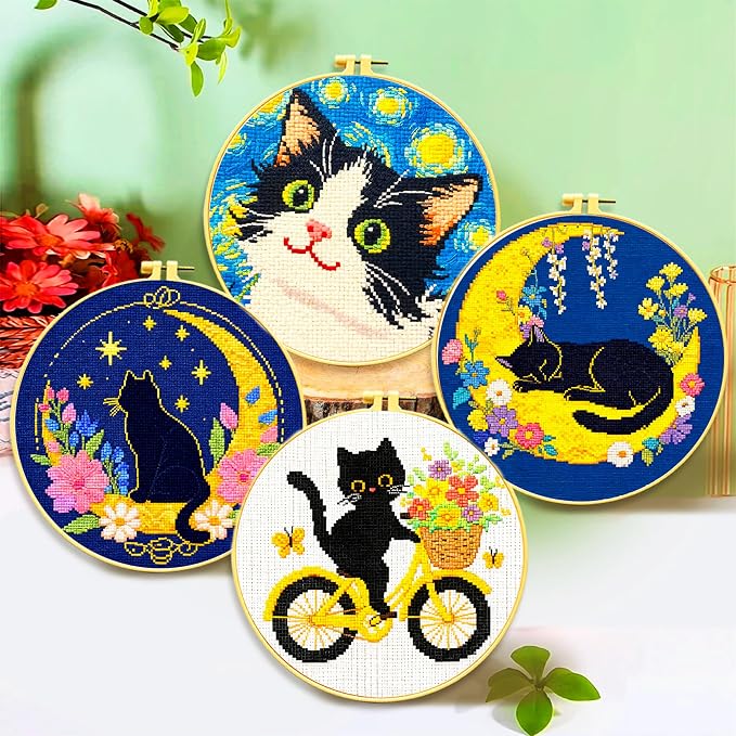 Zhenqing Cat Stamped Cross Stitch Kits - Image 2