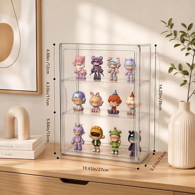 Attelite Acrylic Display Cases for Collectibles, Wall-Mounted Desktop，2 Pack | - Image 2