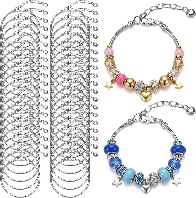 Hicarer 27 Pieces Snake Charm Bracelet Chain Adjustable Charm Bracelet Chain by Hicarer