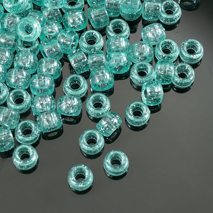 Gxueshan 1000 Pcs Acrylic Plastic White Pony Beads 6x9mm Bulk Kandi Beads - Image 3
