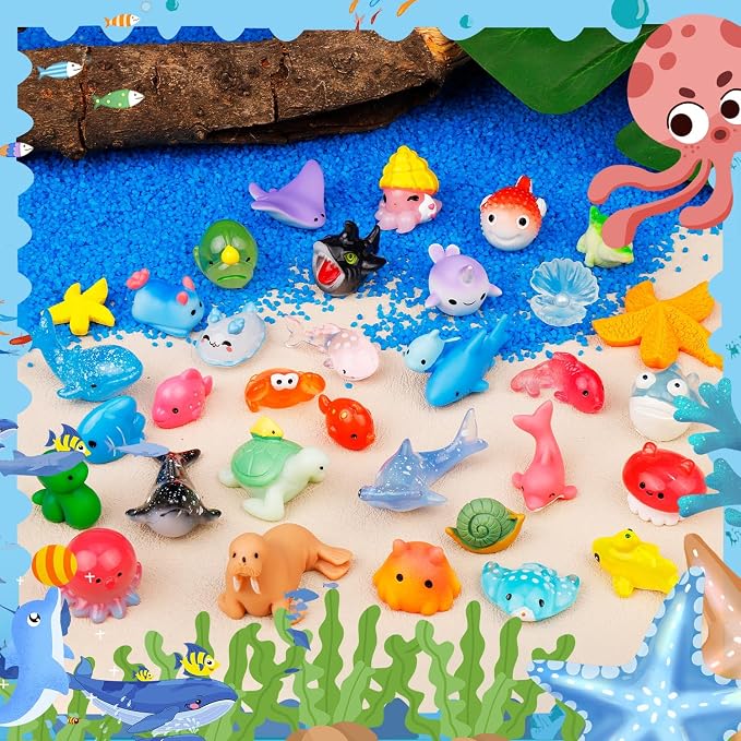 44 Pcs Mini Ocean Resin Animals 44 Styles Resin Animals Figurines Bulk - Image 4