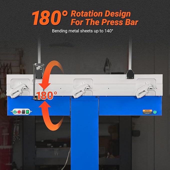 48'' Industrial Magnetic Pan and BOX Heavy Duty Sheet Metal Brake 20 Gauge Capacity Shear Press Brake, Model MSMB1250E