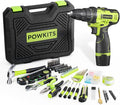 Cordless Drill: 12V Power Drill Set with Lithium Battery, 142Pcs Electric Tools Set with 3/8"Keyless Chuck, Portable Household Basic Tool Kit with Tool Box for Home, Green